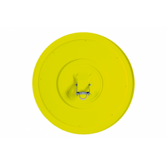 Lustro przemysłowe, ø600 akrylowe w czarno żółtej ramie